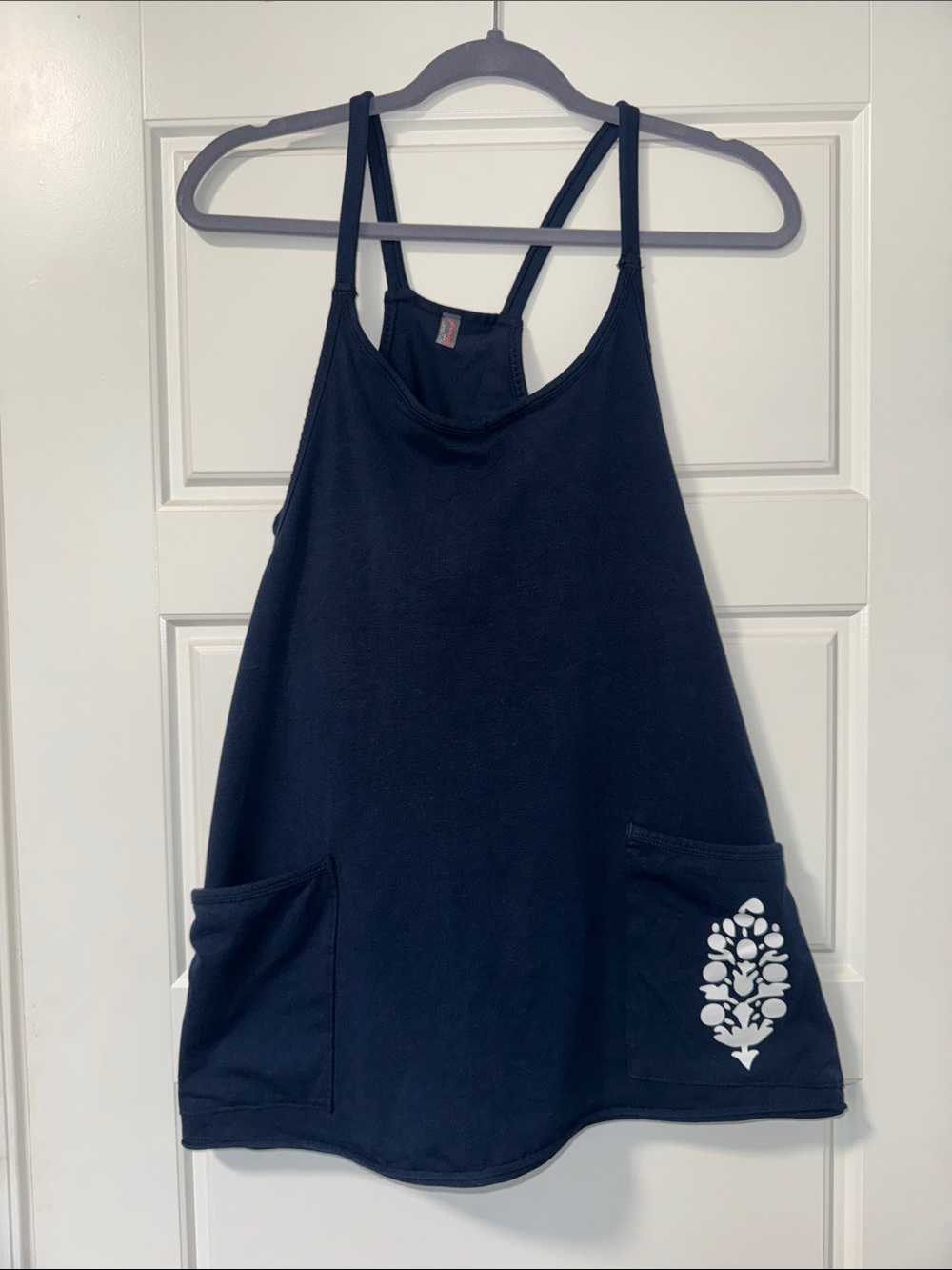FP Movement by Free People Navy Blue Sleeveless Tank Dress with Pocket Detail